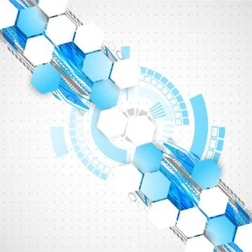 Abstract technological background with various technological elements 스톡 일러스트