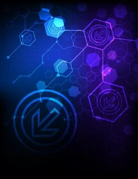 Abstract technological background with various technological elements 스톡 일러스트