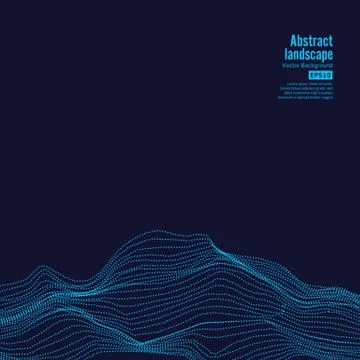 Abstract Technological Background Vector. Digital Landscape For Presentations Stock Illustration