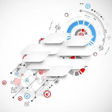 Abstract technological background. Vector illustration Illustrazione stock