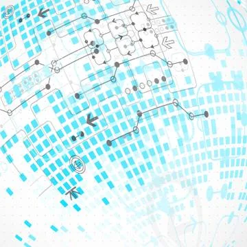 Abstract technological background. Vector illustration Stock Illustration