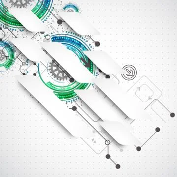 Abstract technological background. Vector illustration Stock Illustration