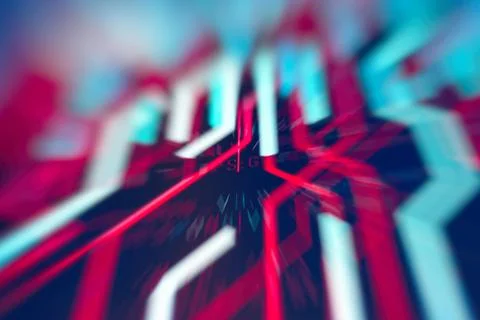 Abstract technological background in vibrant colors with a digital code. Stock Photos