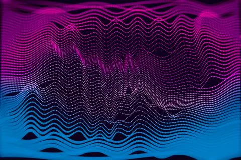 Abstract technological background in vibrant colors with wave effect. Stock Photos