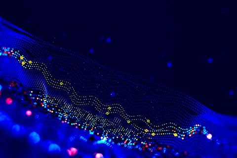 Abstract technological background in vibrant colors with blur. Stock Photos