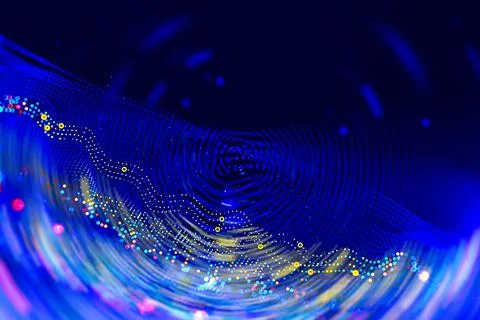 Abstract technological background in vibrant colors with blur. Stock Photos