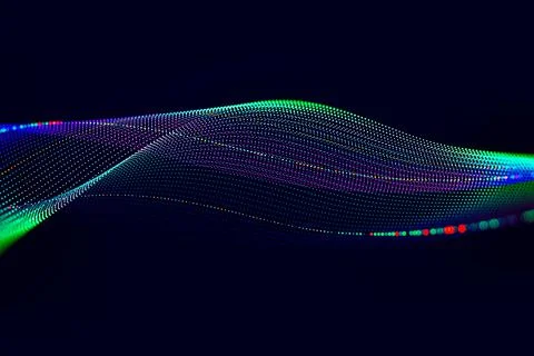 Abstract technological background in vibrant colors and blur. Stock Photos