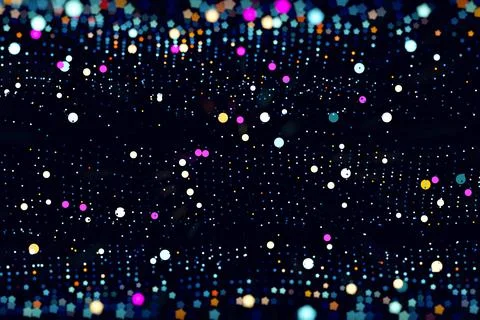 Abstract technological background in vibrant colors with rounds. Foto stock