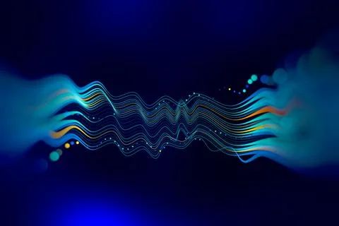 Abstract technological background in vibrant colors with blur. Futuristic hi- Stock Photos