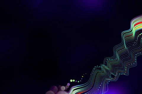 Abstract technological background in vibrant colors with blur. Futuristic hi- Stock Photos