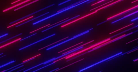 Abstract technological background with vibrant pink and blue neon lines movin Stock Footage 240629895
