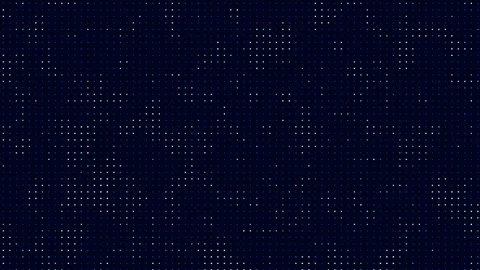 Abstract technological background of white and blue dots that light up and go Stock Footage 276565543