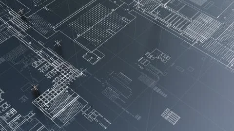 Abstract technological background with white lines Stock Illustration