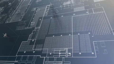 Abstract technological background with white lines Stock Illustration