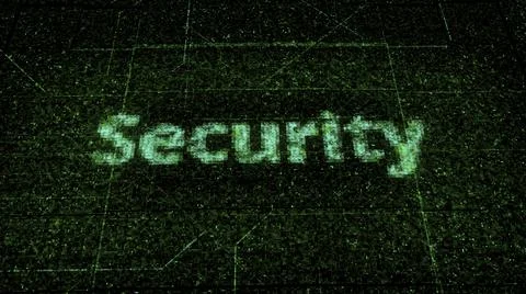 Abstract technological background with a word security, concept of hacking and 스톡 일러스트