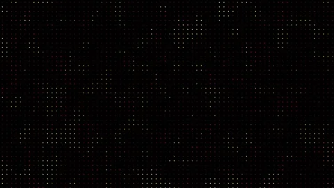 Abstract technological background of yellow and pink dots that light up and go Stock Footage 276224603