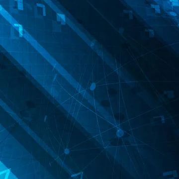 Abstract technological Blue background. For digital themed designs. Illustrazione stock