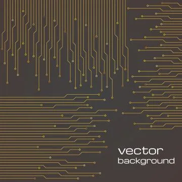 Abstract technological brown background with elements of the microchip 스톡 일러스트