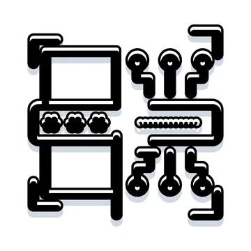 Abstract technological circuit board pattern processing data Stockillustratie