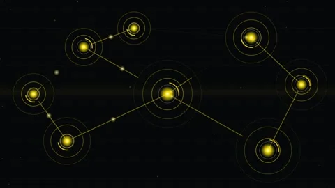 Abstract technological connection matrix with glowing data points and nodes 스톡 동영상 346004096