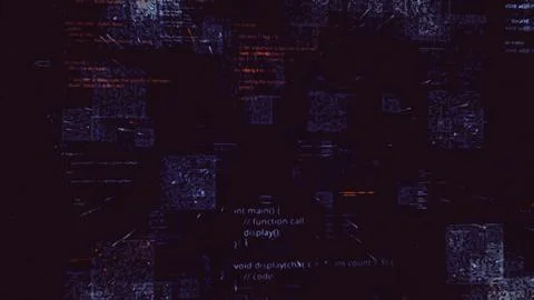 Abstract technological digital background. Animation. Circuit board, concept of Stock Illustration