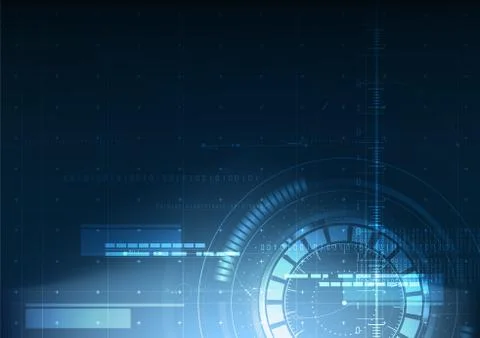 Abstract technological digital security hud interface vector background Stock Illustration