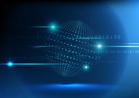 Abstract technological future global background Stock Illustration