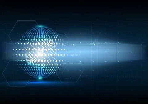 Abstract technological future global vector background Stock Illustration