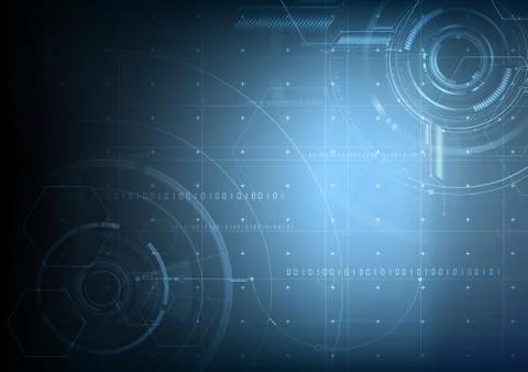 Abstract technological future interface blueprint vector background Illustrazione stock