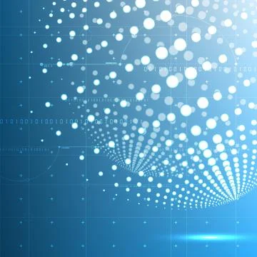 Abstract technological future interface digital global technical vector backg イラスト素材