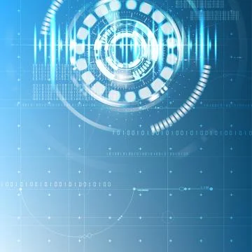 Abstract technological future interface digital blueprint technical vector ba イラスト素材