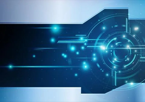 Abstract technological future interface template vector Stock Illustration