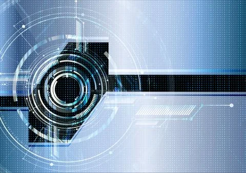 Abstract technological futuristic interface circuit vector template Stock Illustration