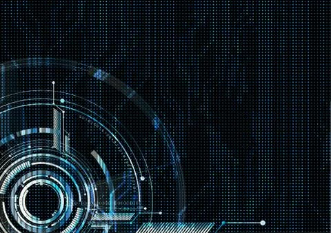 Abstract technological futuristic interface dotted circuit vector background Stock Illustration