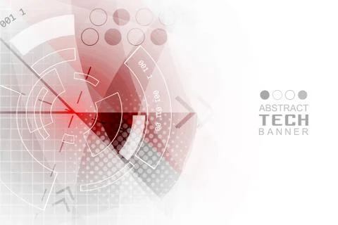 Abstract technological futuristic vector background with cog-wheel. Stock Illustration