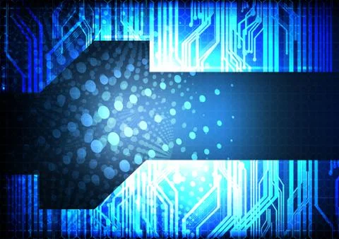 Abstract technological global interface circuit vector template Stockillustratie