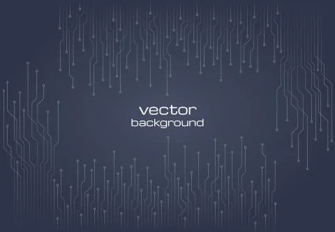 Abstract technological gray background with elements of the microchip Stock Illustration