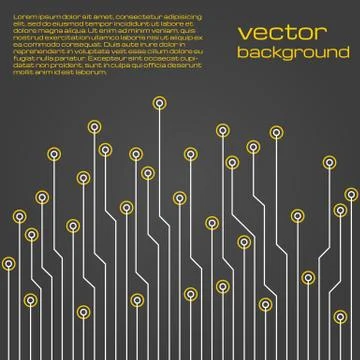 Abstract technological grey and yellow background Stock Illustration