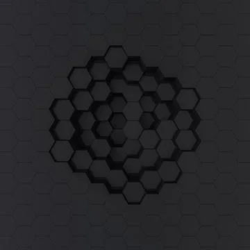 Abstract technological hexagonal background. 3D render 스톡 일러스트