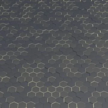 Abstract technological hexagonal background. 3D render 스톡 일러스트
