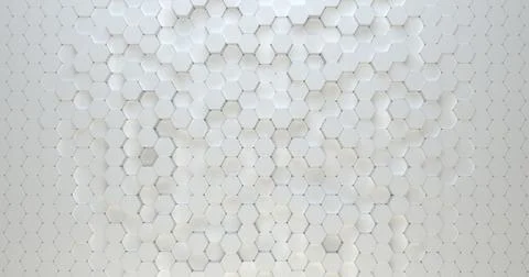 Abstract technological hexagonal background. 3d rendering. Geometric pattern. イラスト素材