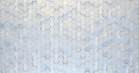 Abstract technological hexagonal background. 3d rendering. Geometric pattern. イラスト素材