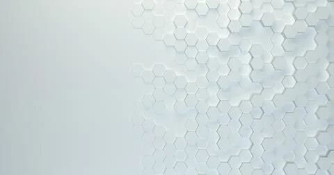 Abstract technological hexagonal background. 3d rendering. Geometric pattern. Stock Illustration