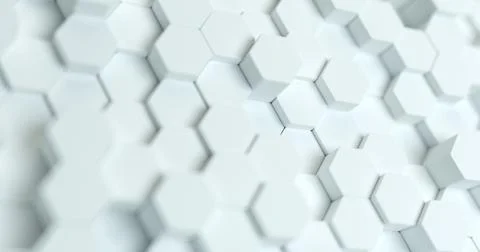 Abstract technological hexagonal background. 3d rendering. Geometric pattern. Stock Illustration