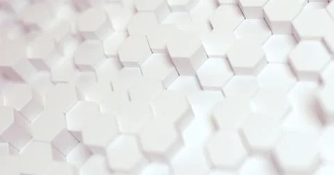 Abstract technological hexagonal background. 3d rendering. Geometric pattern. イラスト素材