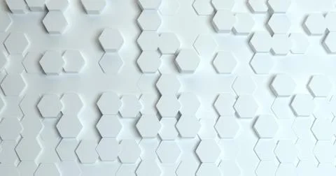 Abstract technological hexagonal background. 3d rendering. Geometric pattern. Stockillustratie