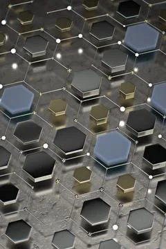 Abstract technological hexagonal background. 3d Stockillustratie