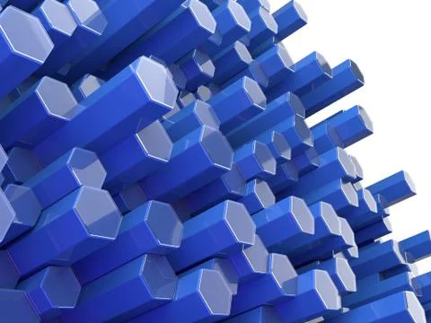 Abstract technological hexagonal background. 3D render Foto stock