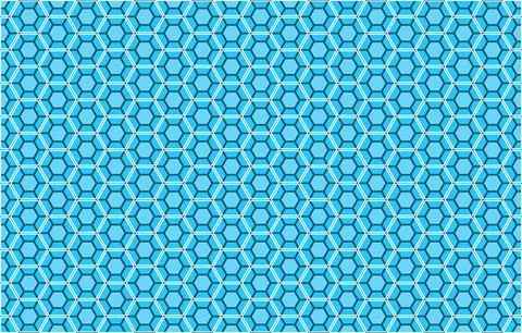 Abstract technological hexagonal blue and white background Stock Illustration