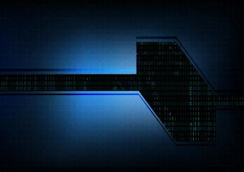 Abstract technological hexagonal interface circuit vector template Stock Illustration